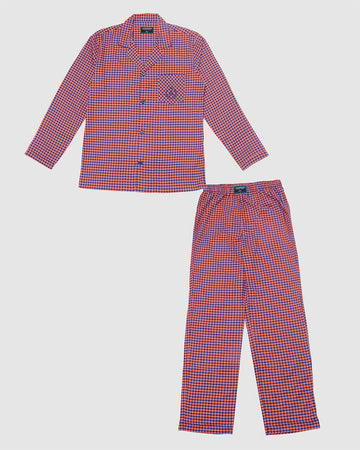 Pijama De Algodon Pima Para Hombre Color Naranja