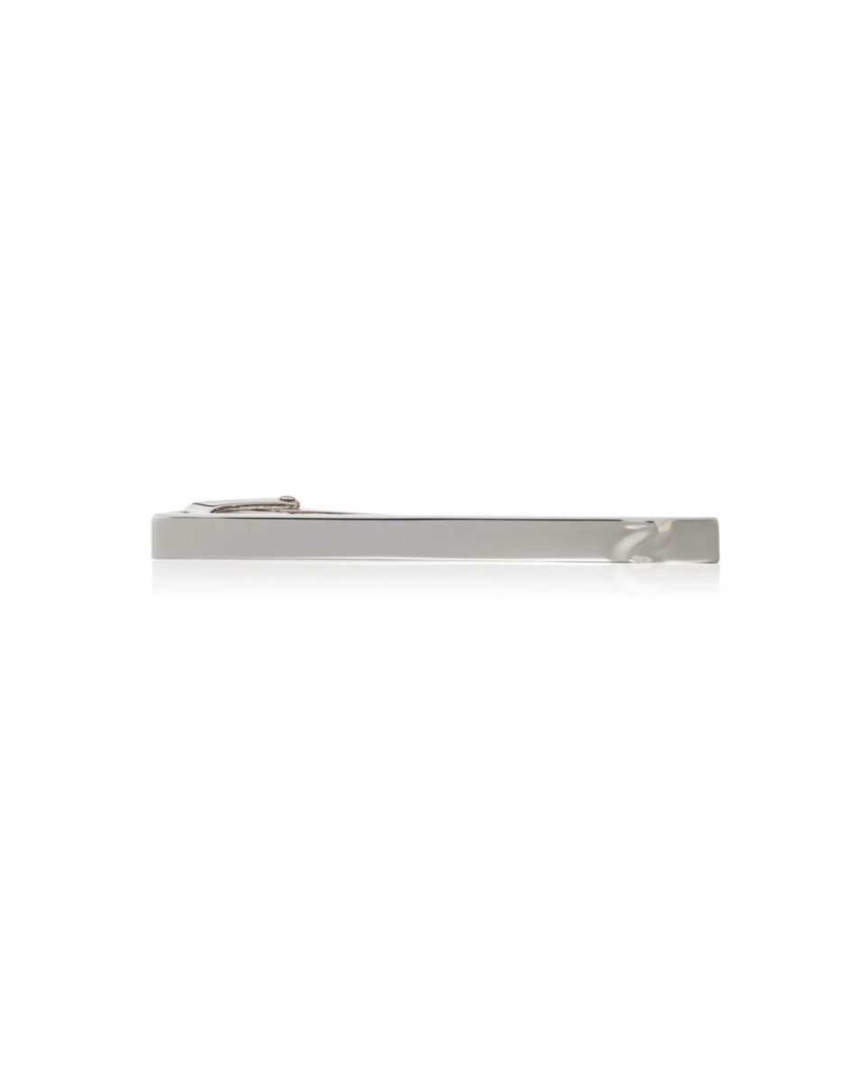 Silver Tie Clip, Wavy Style