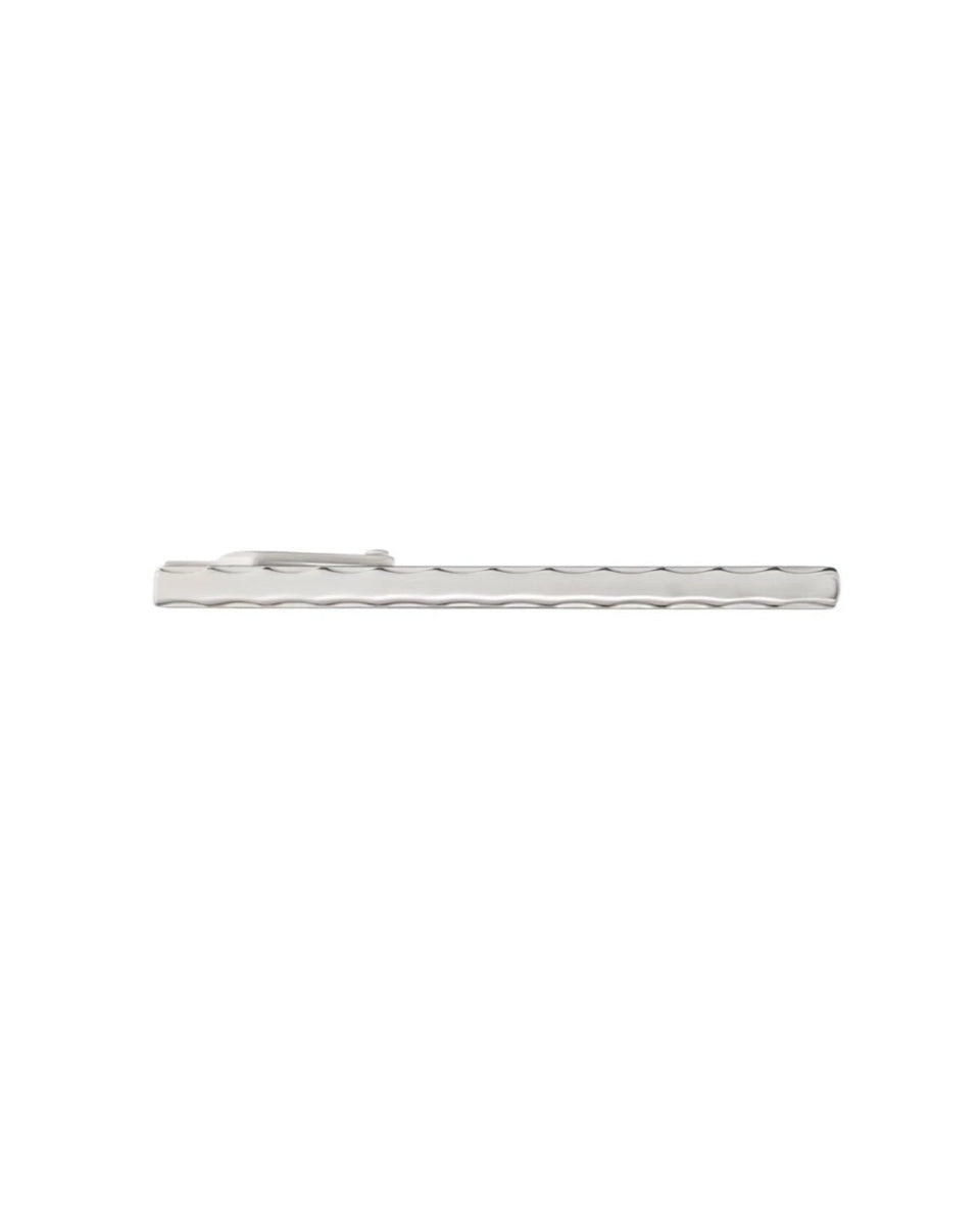 Silver Tie Clip with Elegant Curve