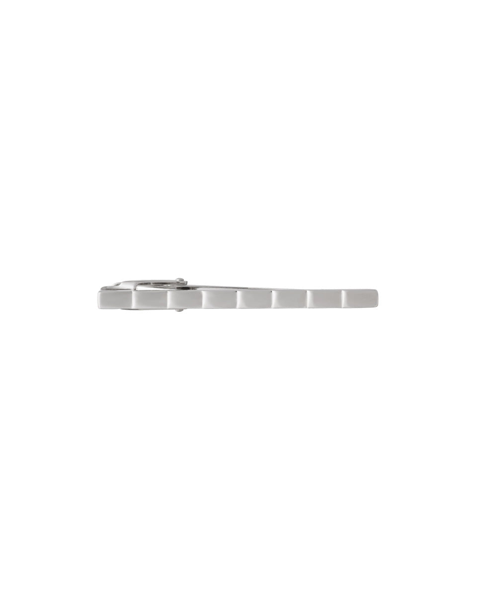 Silver Tie Clip with Stylized Relief