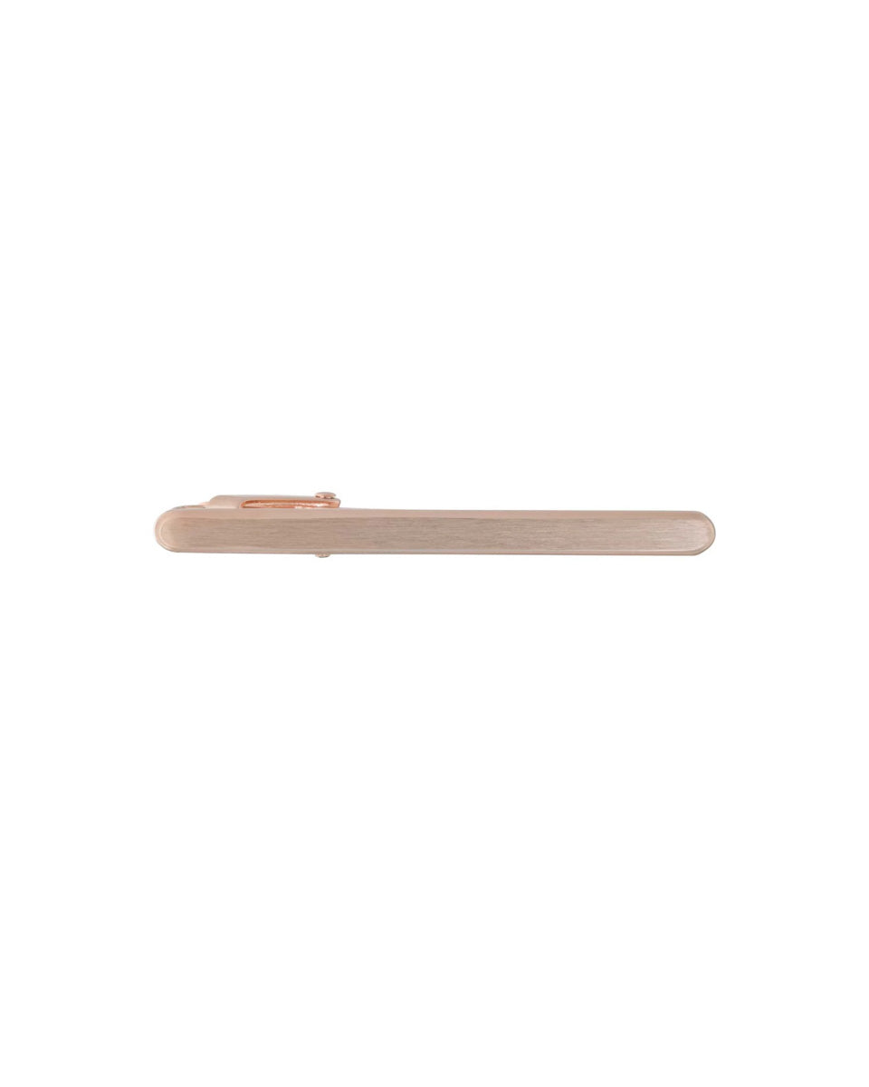 Rose Gold Color Tie Clip with Polished Finish