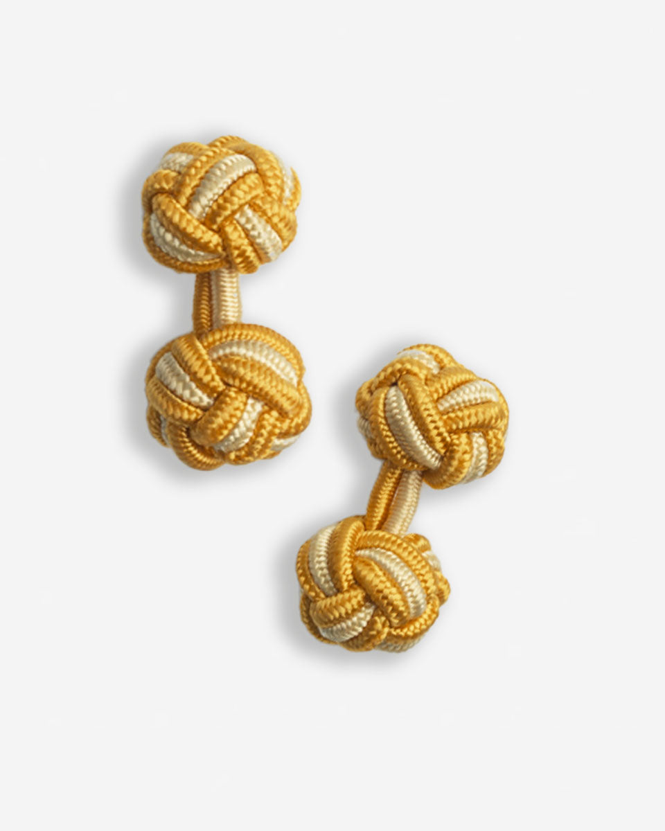Gemelos de Seda - Amarillo con Crema