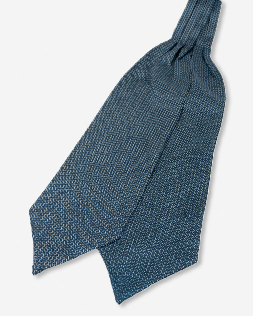 Corbatón - Ascot Azul Acero con Diseño