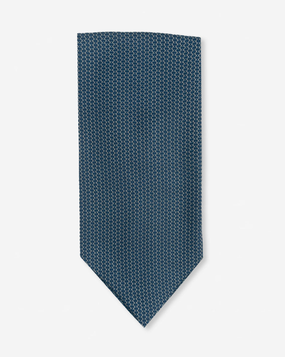 Corbatón - Ascot Azul Acero con Diseño