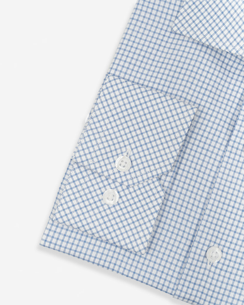 Twill Dress Shirt - Italian Collar, Double Cuff, Regular Fit, White