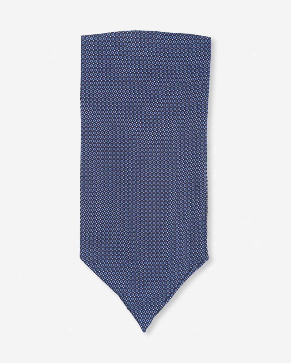 Corbatón - Ascot Azul Oscuro con Diseño Celeste