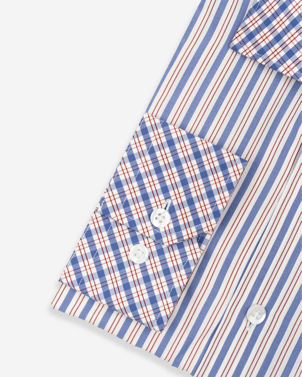 Twill Dress Shirt - Italian Collar, Double Cuff, Regular Fit, White