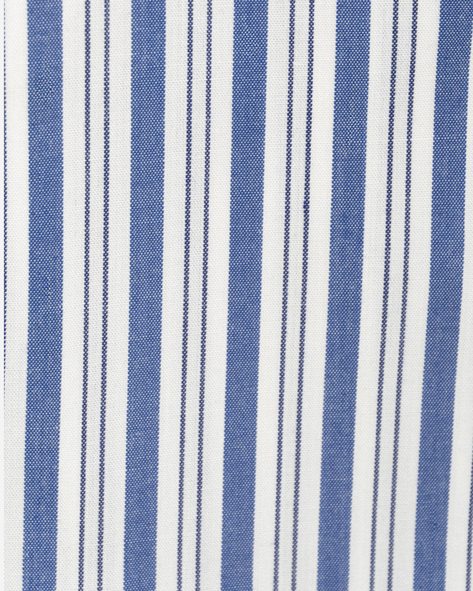 Camisa de Vestir Azul-Detalle en el Cuello y Puño a Contraste