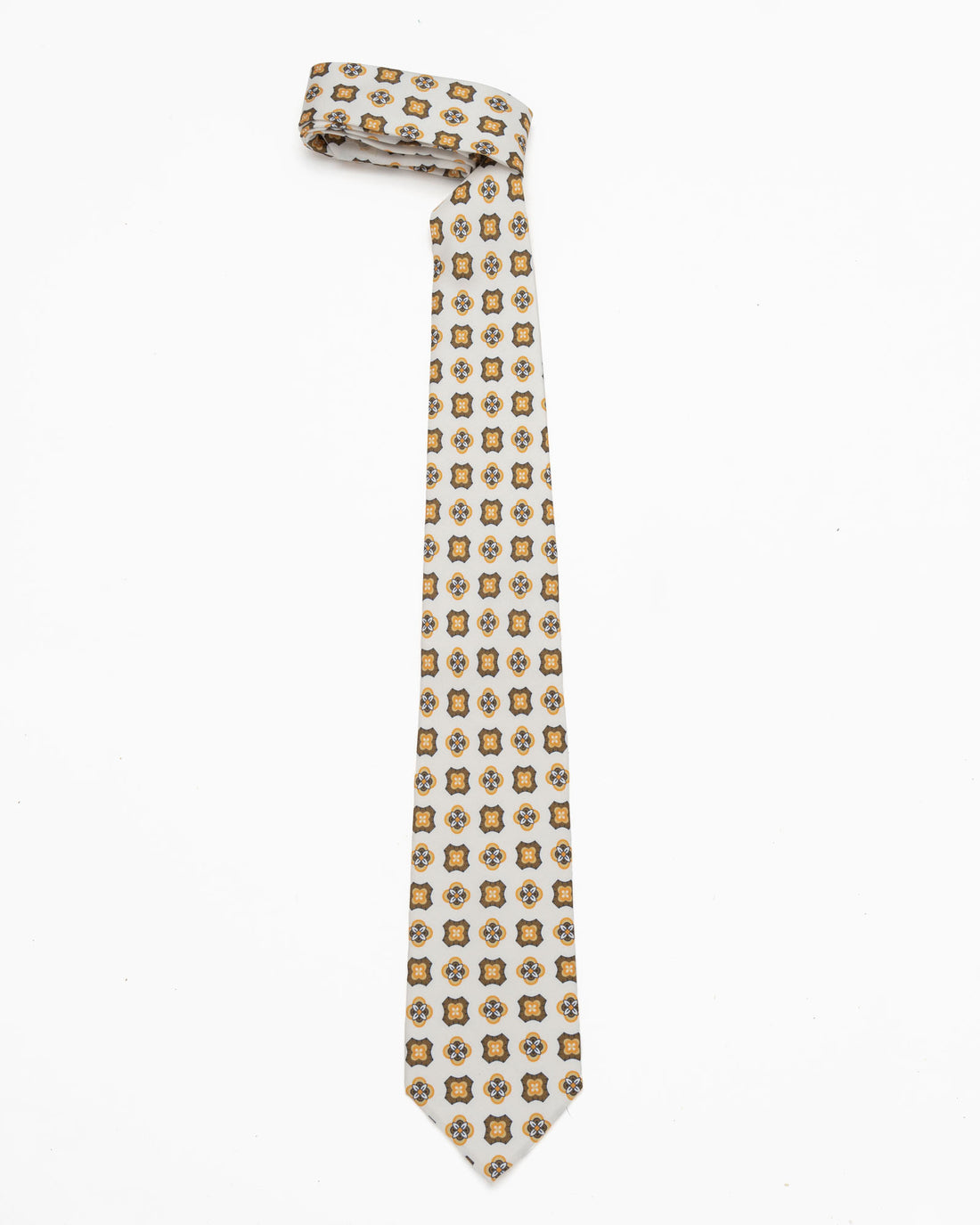 CORBATA BLANCO DISEÑOS AMARILLO