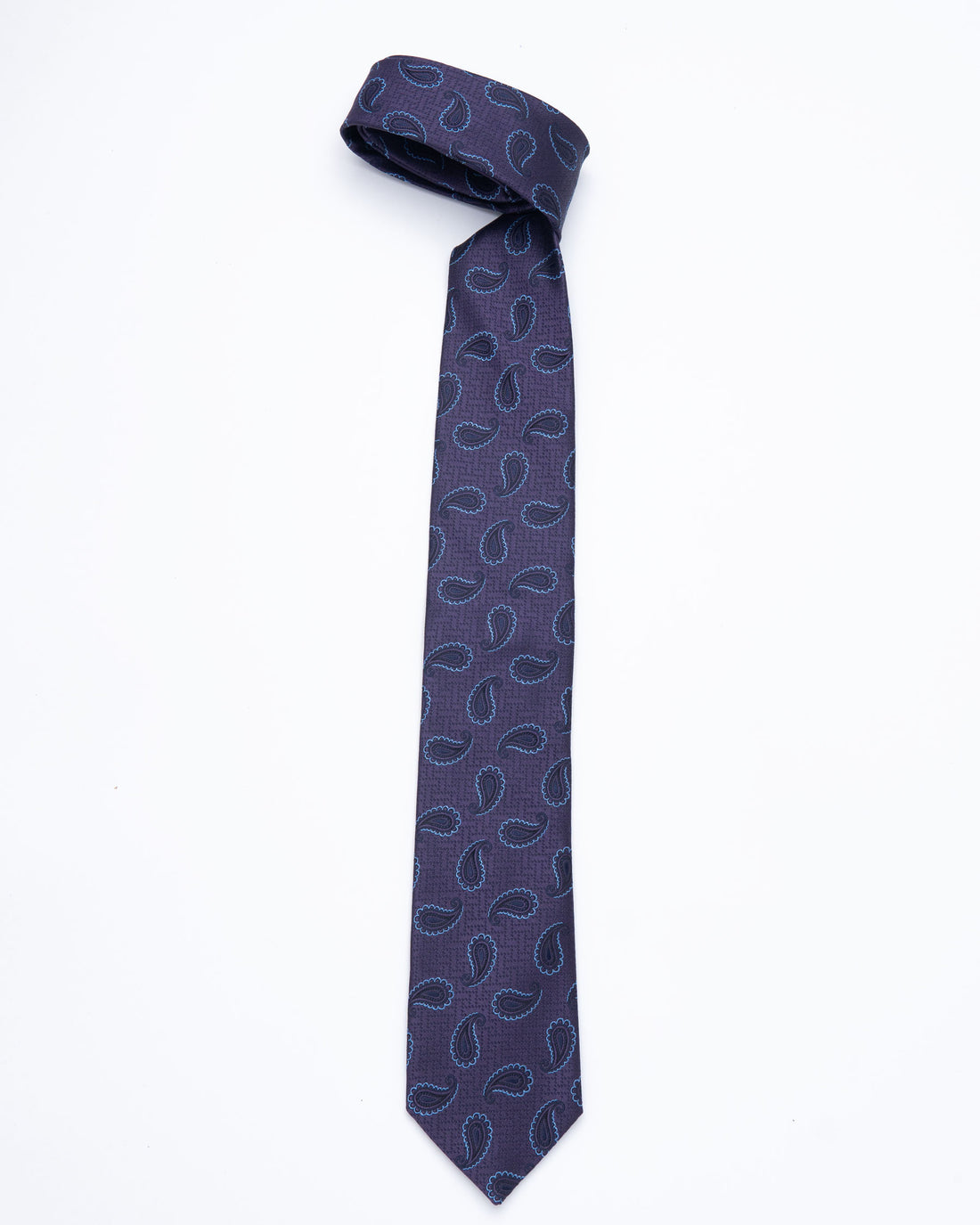 CORBATA MORADO CON DISEÑO PAISLEY