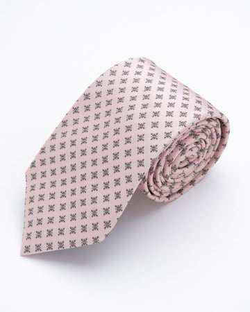 CORBATA MELON CON DISEÑO DE ESTRELLAS MARRONES