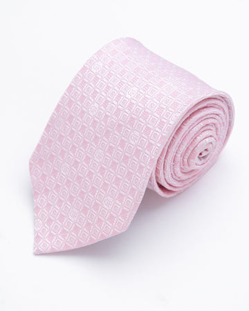 CORBATA ROSADA CON CUADROS PEQUEÑOS EN TONOS ROSADOS