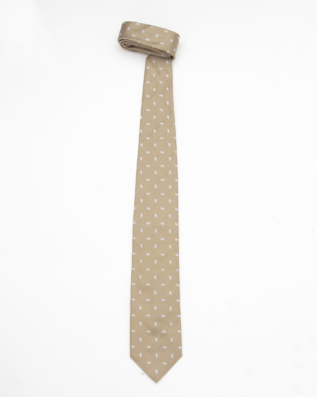 CORBATA BEIGE CON MINIDISEÑOS PAISLEY