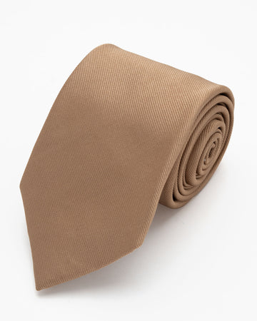 CORBATA BEIGE SOLIDO