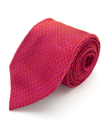 CORBATA FUCSIA DISEÑOS ROJOS