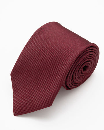 CORBATA GUINDA SOLIDO BRILLOSO