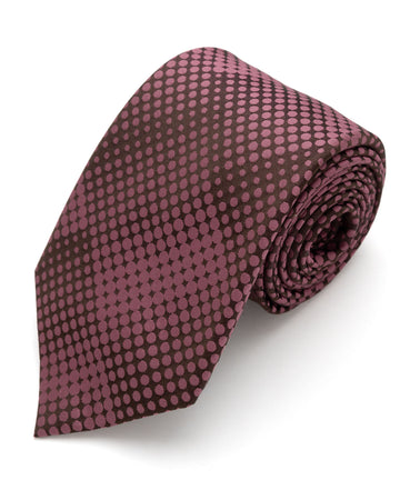 CORBATA VINO CON CIRCULOS A TONOS VINO CLARO