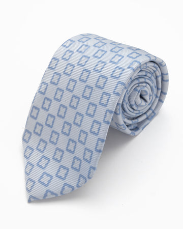 CORBATA CELESTE CON DISEÑOS AZULES