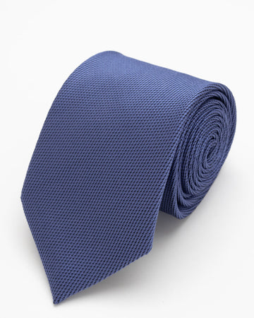 CORBATA AZUL COBALTO SOLIDO LABRADO DISEÑO