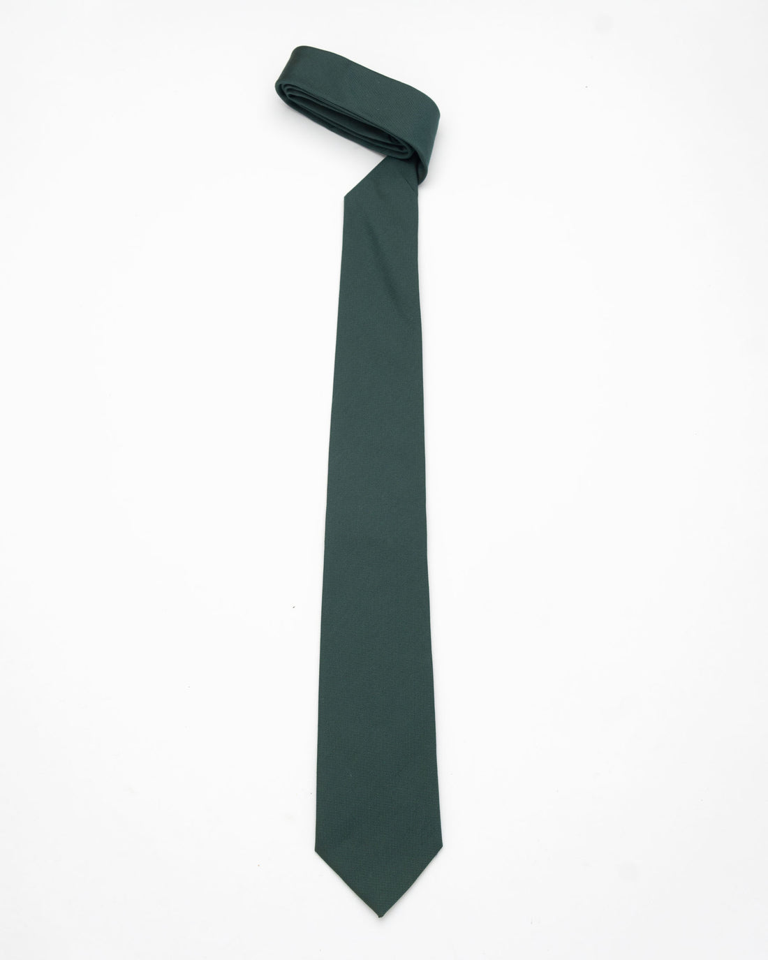 CORBATA VERDE OSCURO SOLIDO LABRADO