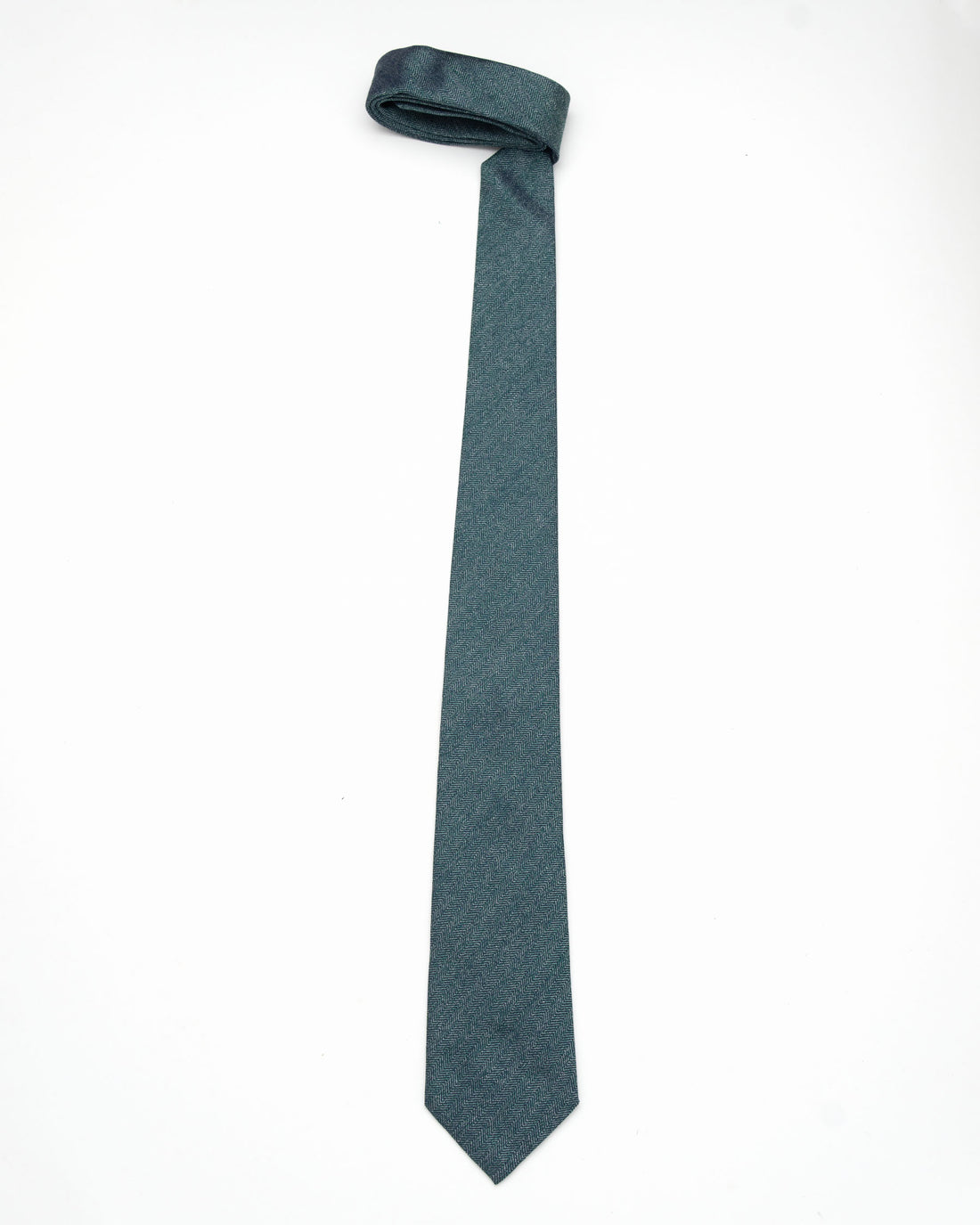 CORBATA VERDE VERDE OSCURO CON DISEÑO LABRADO DE ESPIGA
