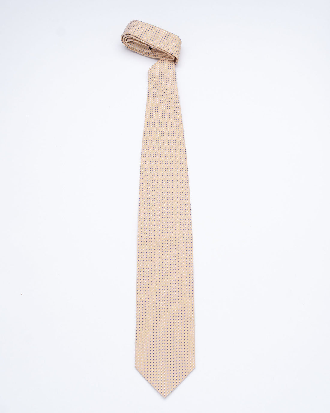 CORBATA AMARILLO PASTEL CON DETALLES BLANCOS Y AZULES