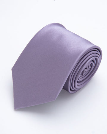 CORBATA LAVANDA SOLIDO BRILLOSO