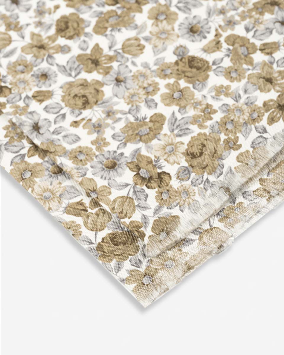 Bufanda - Foulard Beige con Diseño Gris