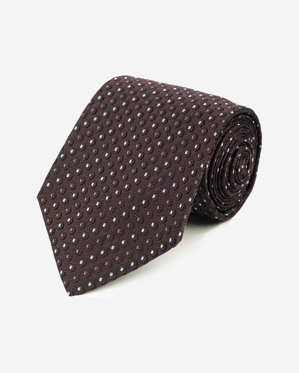Corbata Borgoña con Diseños en Círculos