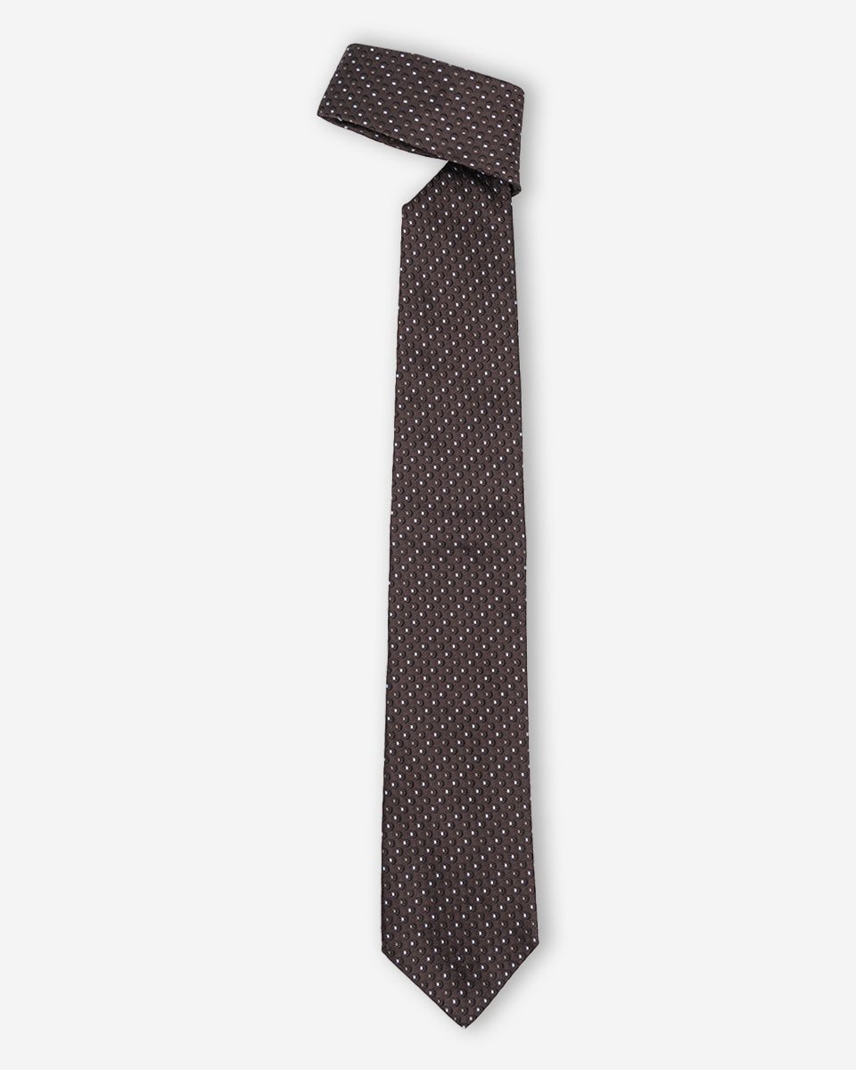 Corbata Borgoña con Diseños en Círculos