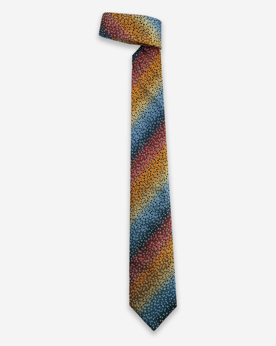 Corbata Multicolor con Diseño Geométrico Texturizado
