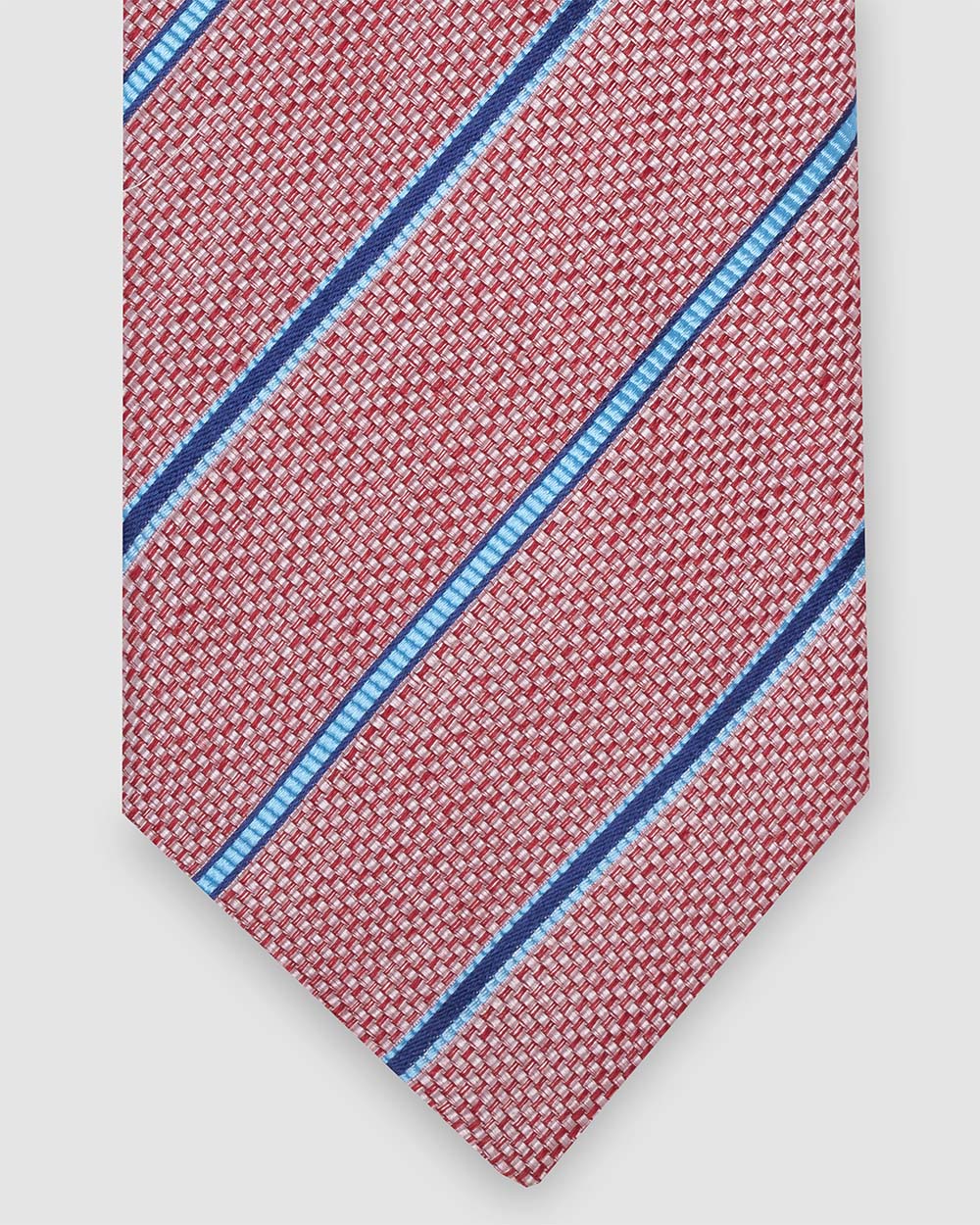 Corbata Fondo Rosado Rayas Azules