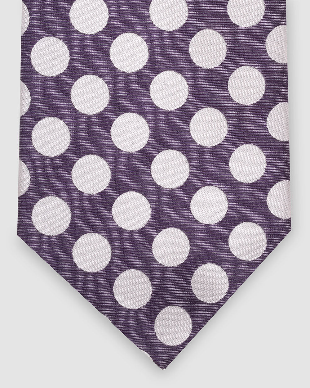Corbata Fondo Morado Con Circulos Blancos