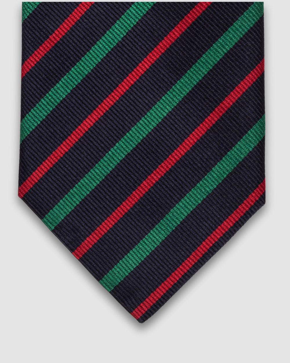 Corbata Fondo Azul Rayas Verde Y Rojo