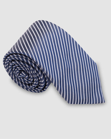 Corbata Azul Multirayas Gris