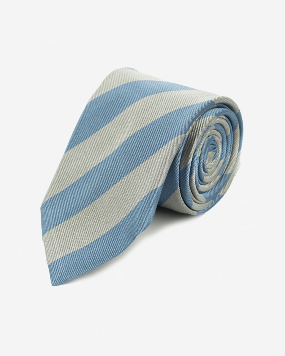 Corbata Pari Pari Celeste Gris