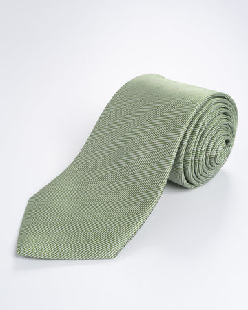 Corbata Labrada Verde Claro