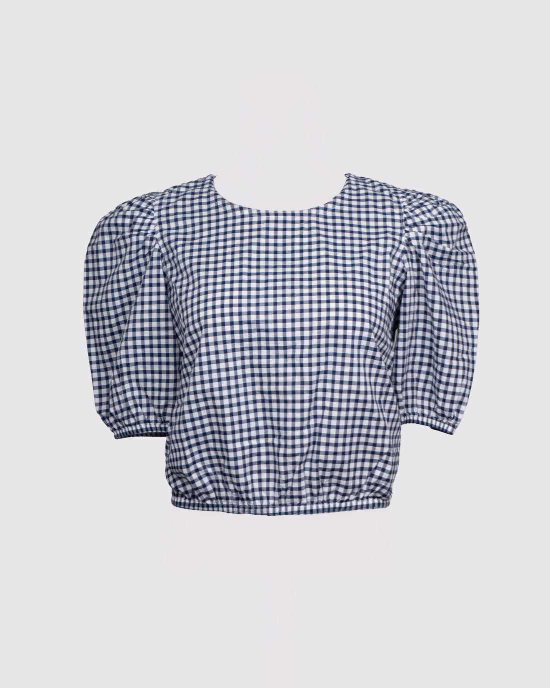 Blusa Vania azul a cuadros para mujer