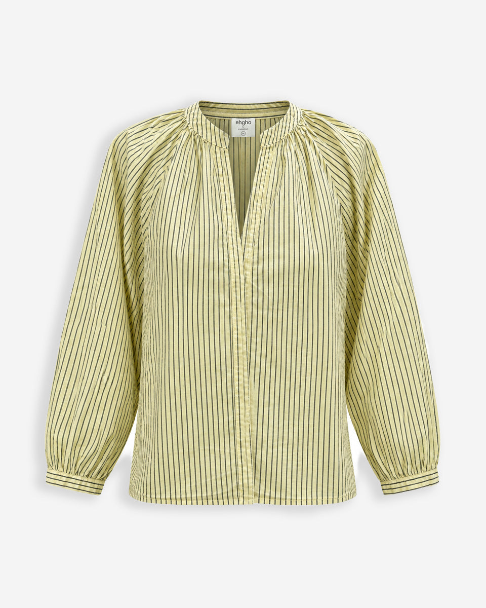 Blusa para Mujer Luz de Color Amarillo con Rayas