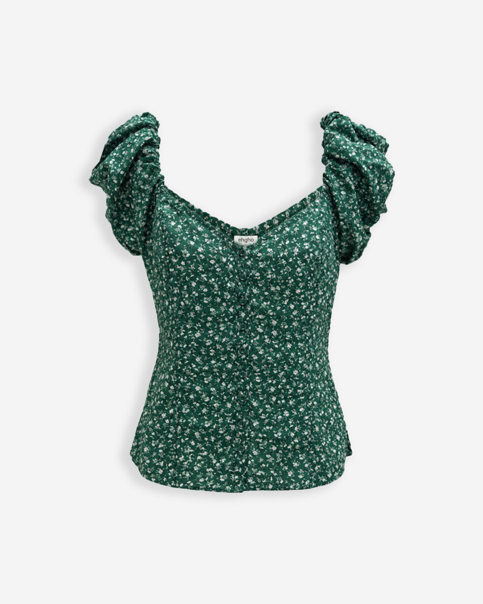 Blusa para Mujer Esmeralda de Color Verde con Diseño