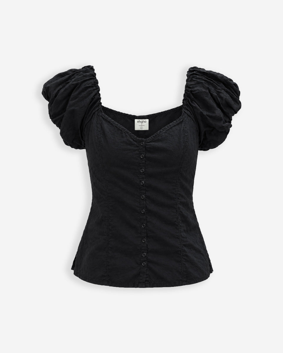 Blusa para Mujer Esmeralda de Color Negro