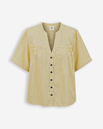 Blusa para Mujer Laura de Color Amarrillo con Rayas