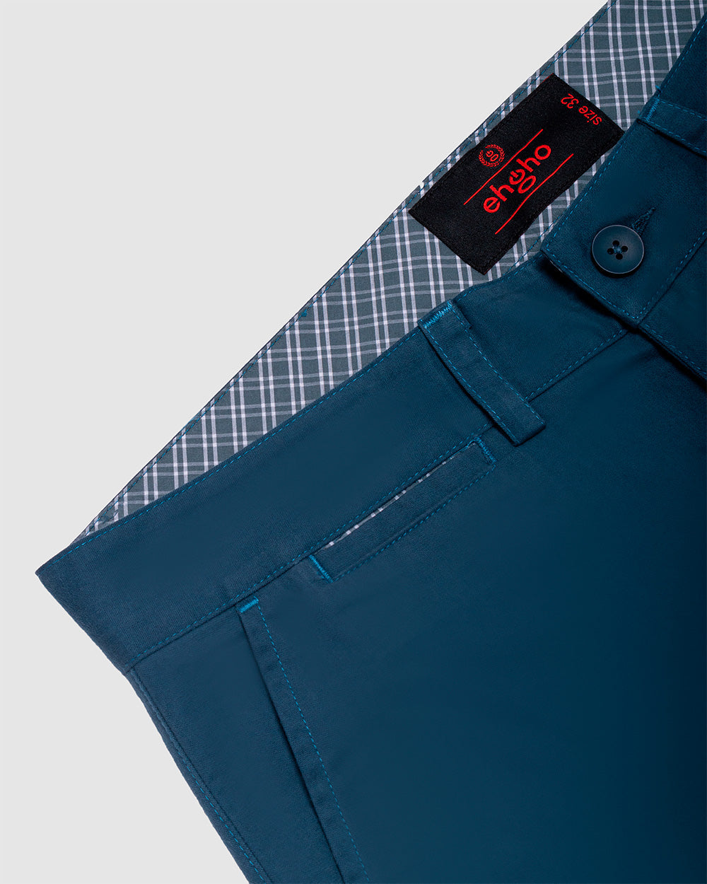 Pantalón Casual Chino Color Acero