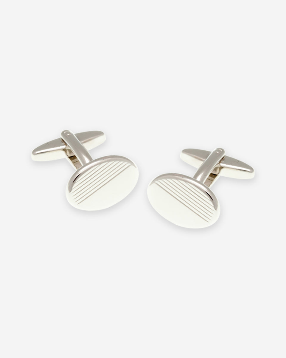 Silver Textured Square Cufflinks