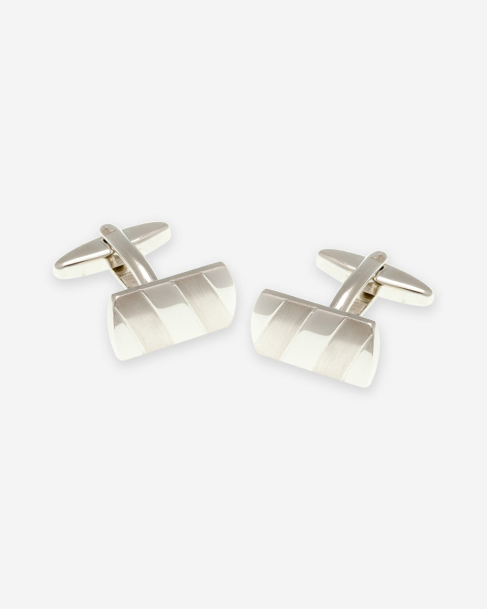 Silver Textured Square Cufflinks