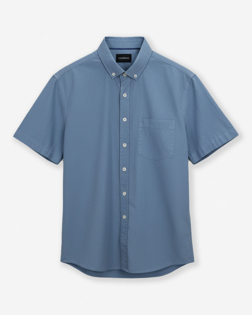 Camisa Casual Manga Corta Color Moonlight