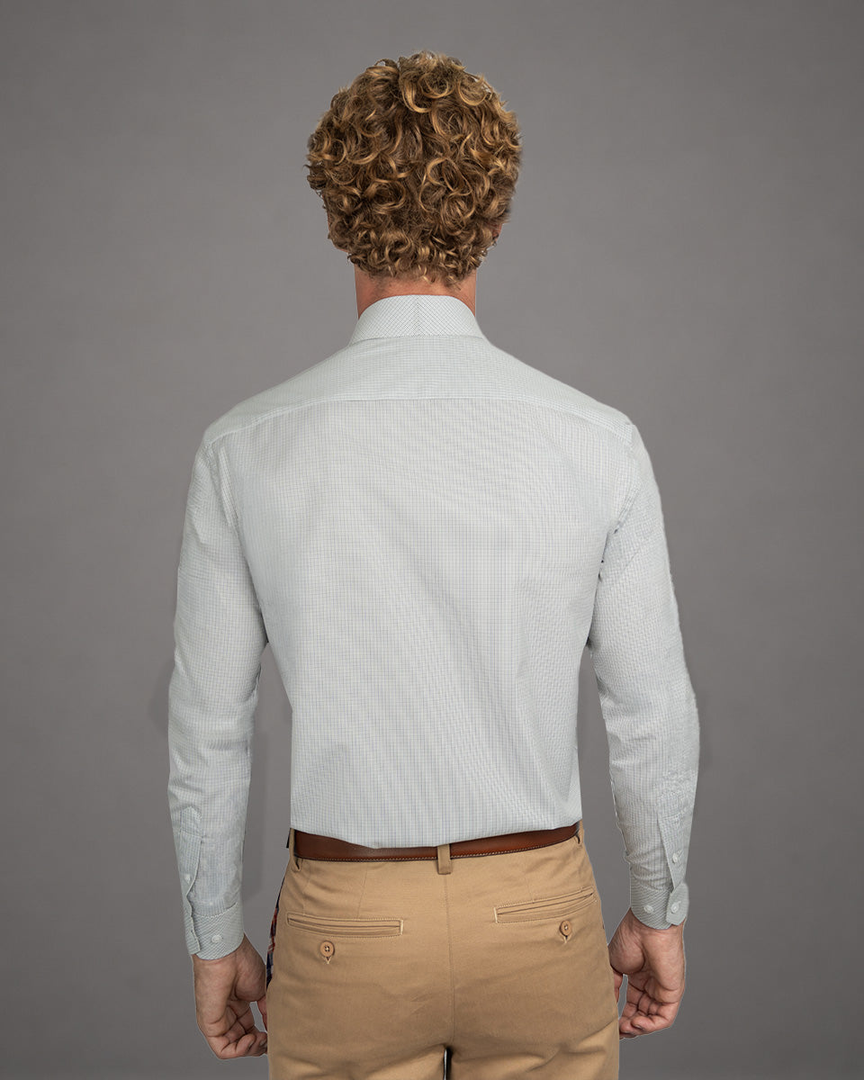 Twill Dress Shirt - Italian Collar, Double Cuff, Regular Fit, White