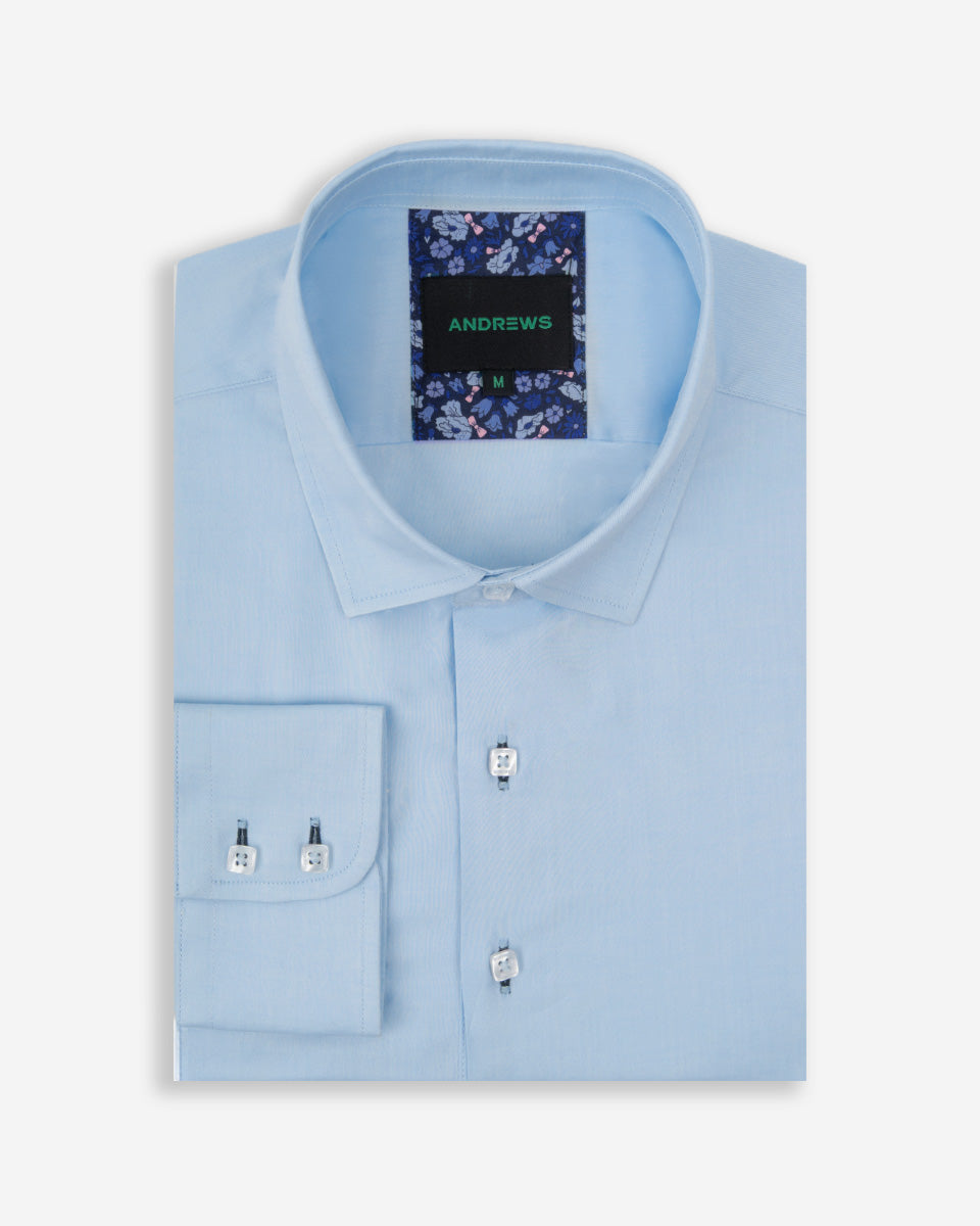 Camisa Casual para Hombre Celeste - Colección Firenze