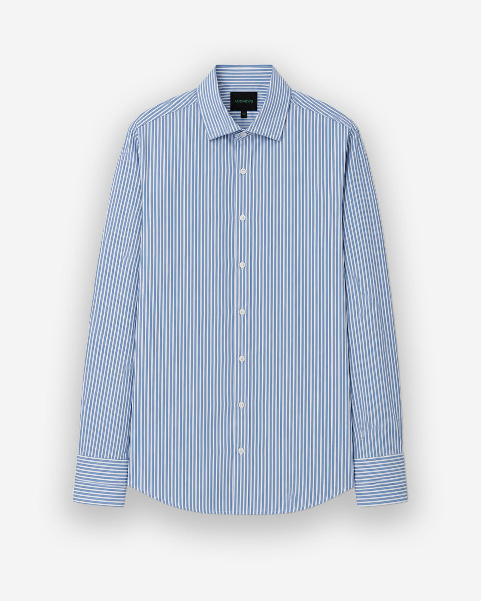 Camisa Casual para Hombre Celeste a Rayas - Portofino Collection