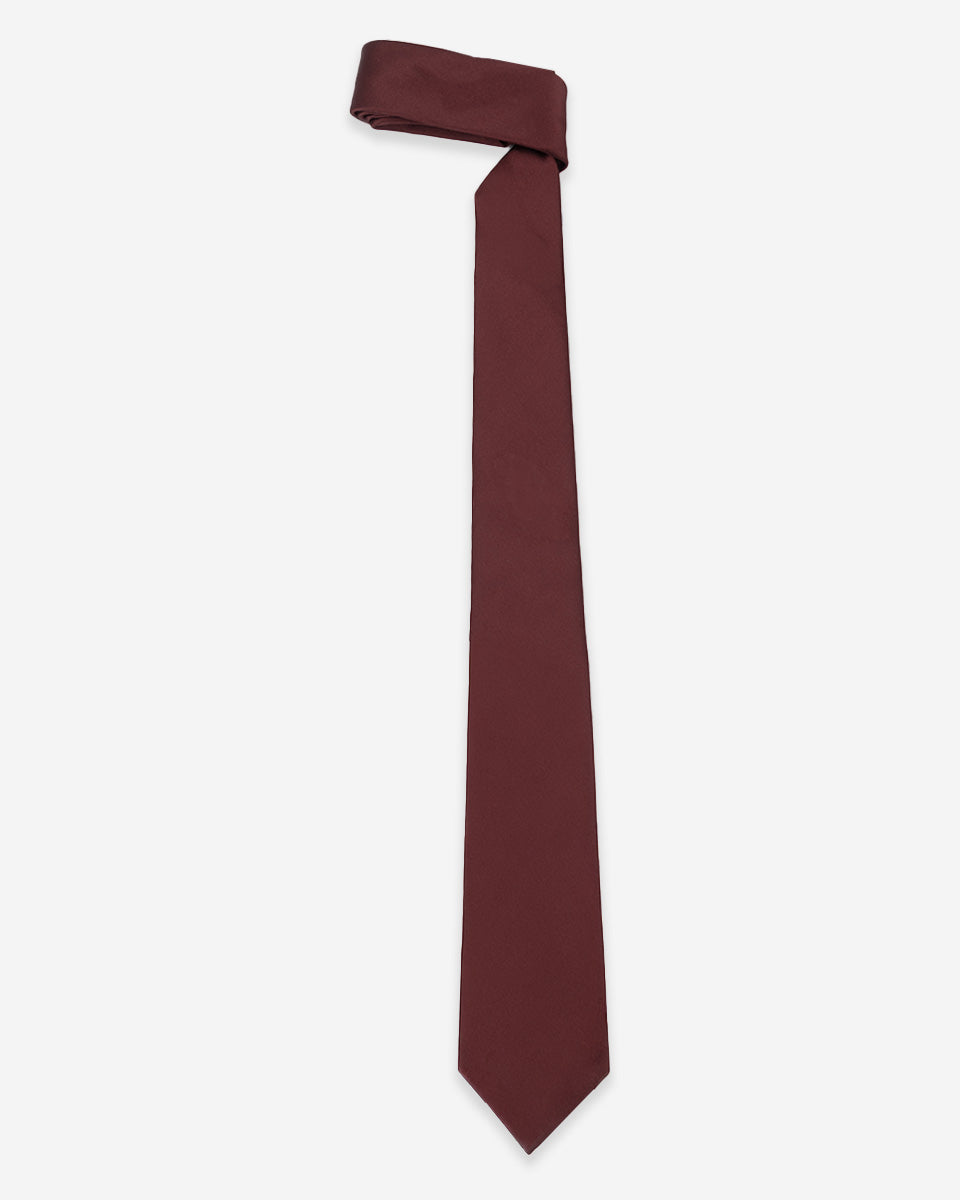 Corbata Color Vino Sólido